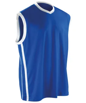 Basketball quick-dry top | Royal/White