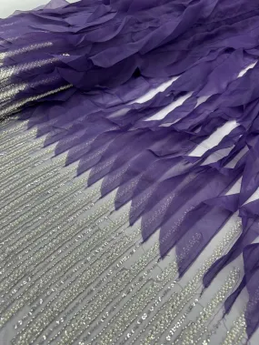 Beaded Frill - Purple