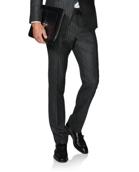 Betjeman Slim Fit Charcoal Pinstripe Trousers