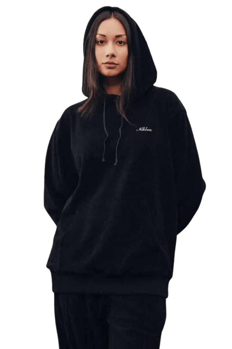 Black Terry Hoodie