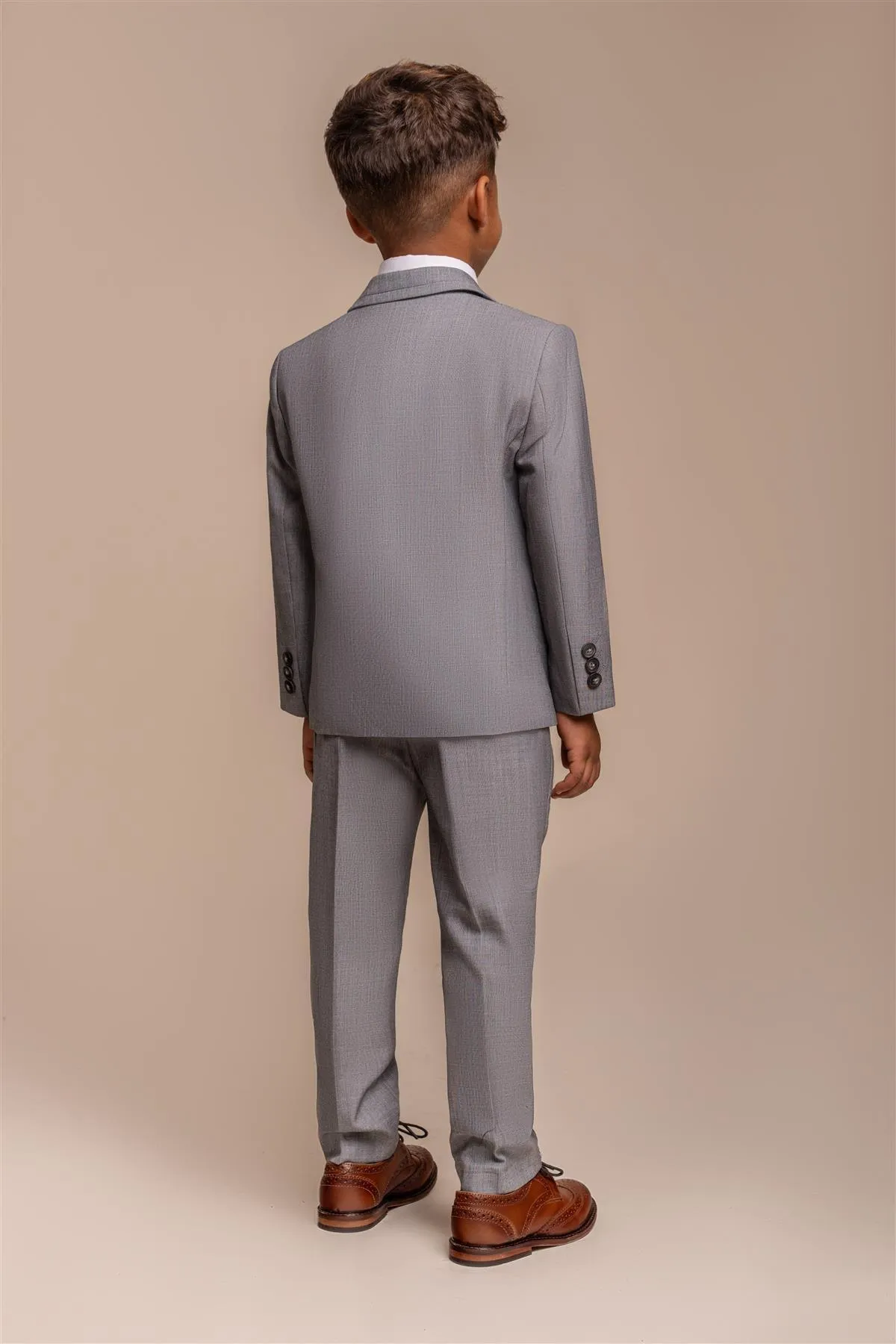 Boys Reegan Grey Three Piece Suit