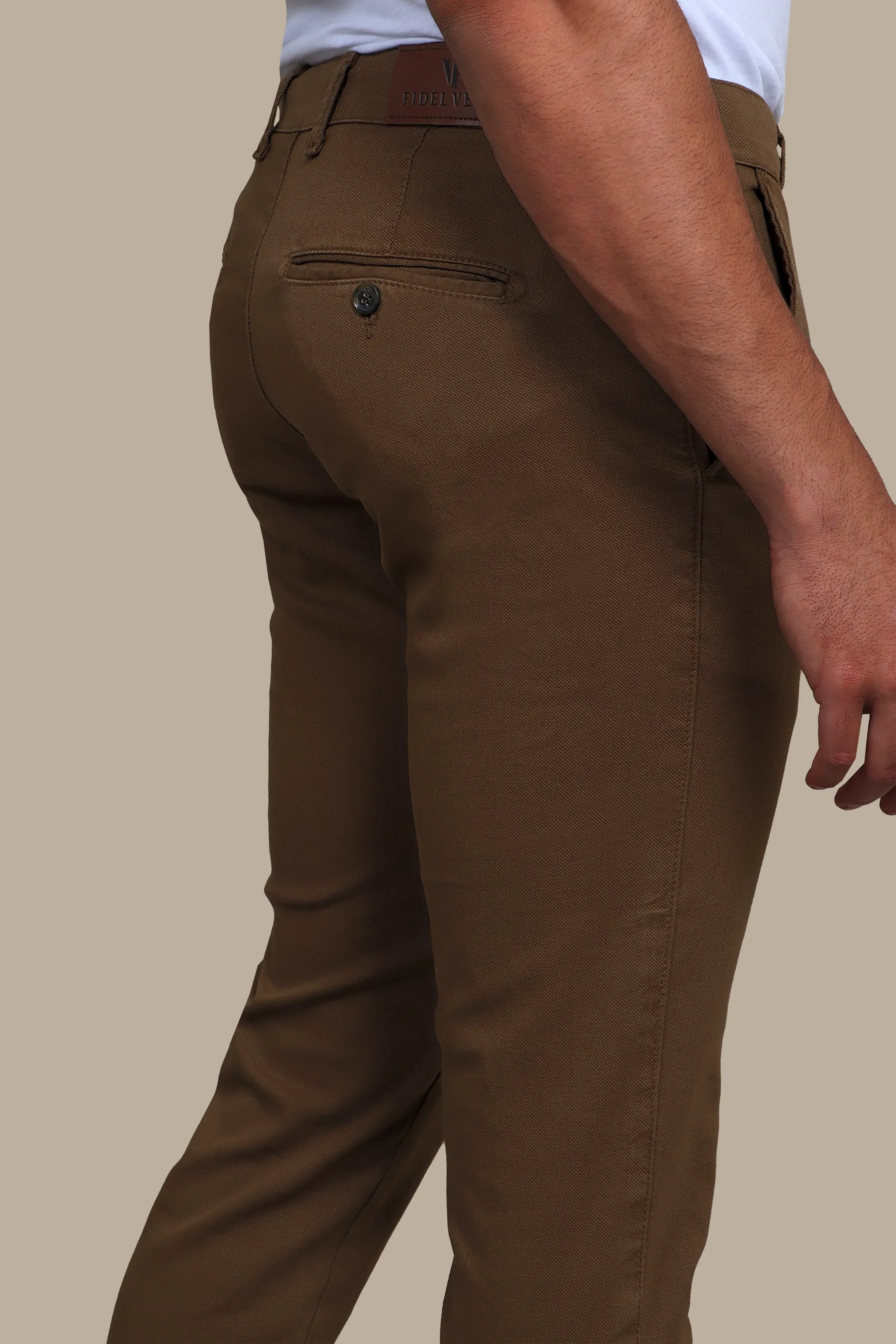 Brown Oxford Chino Slim Fit