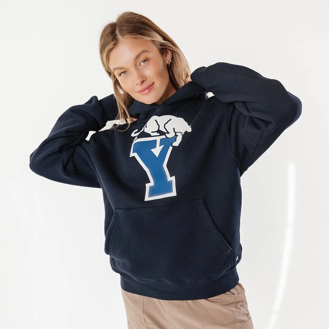 BYU Relaxed Hoodie, Navy - Y Cougar