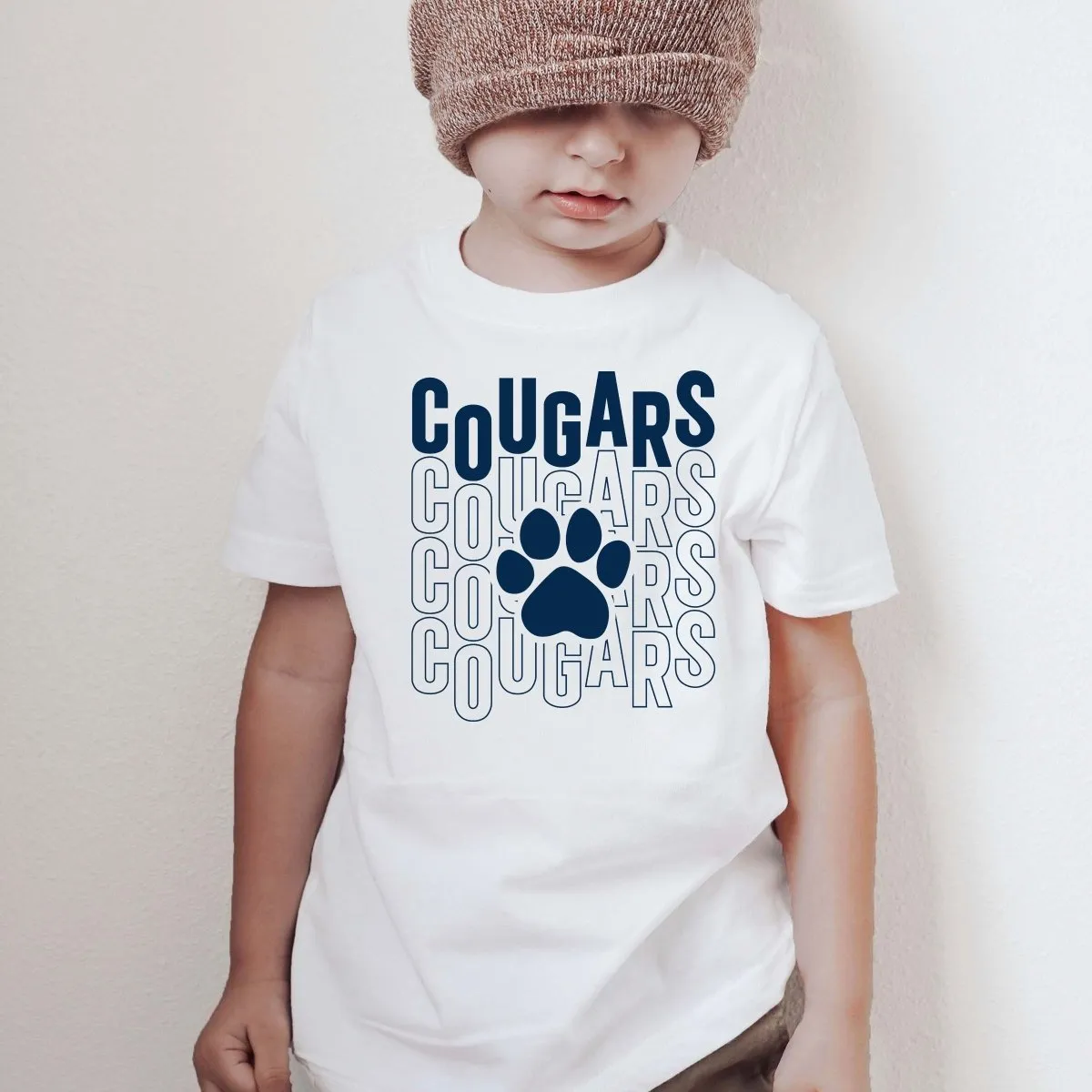 Cougars Repeat with Solid Paw Short & Long Sleeve - Hunt Club Elementary