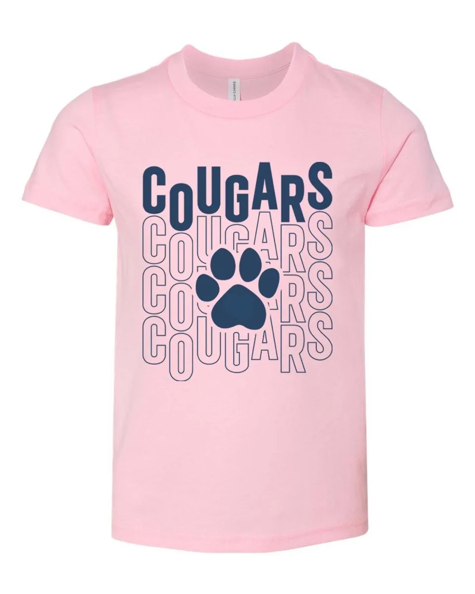 Cougars Repeat with Solid Paw Short & Long Sleeve - Hunt Club Elementary