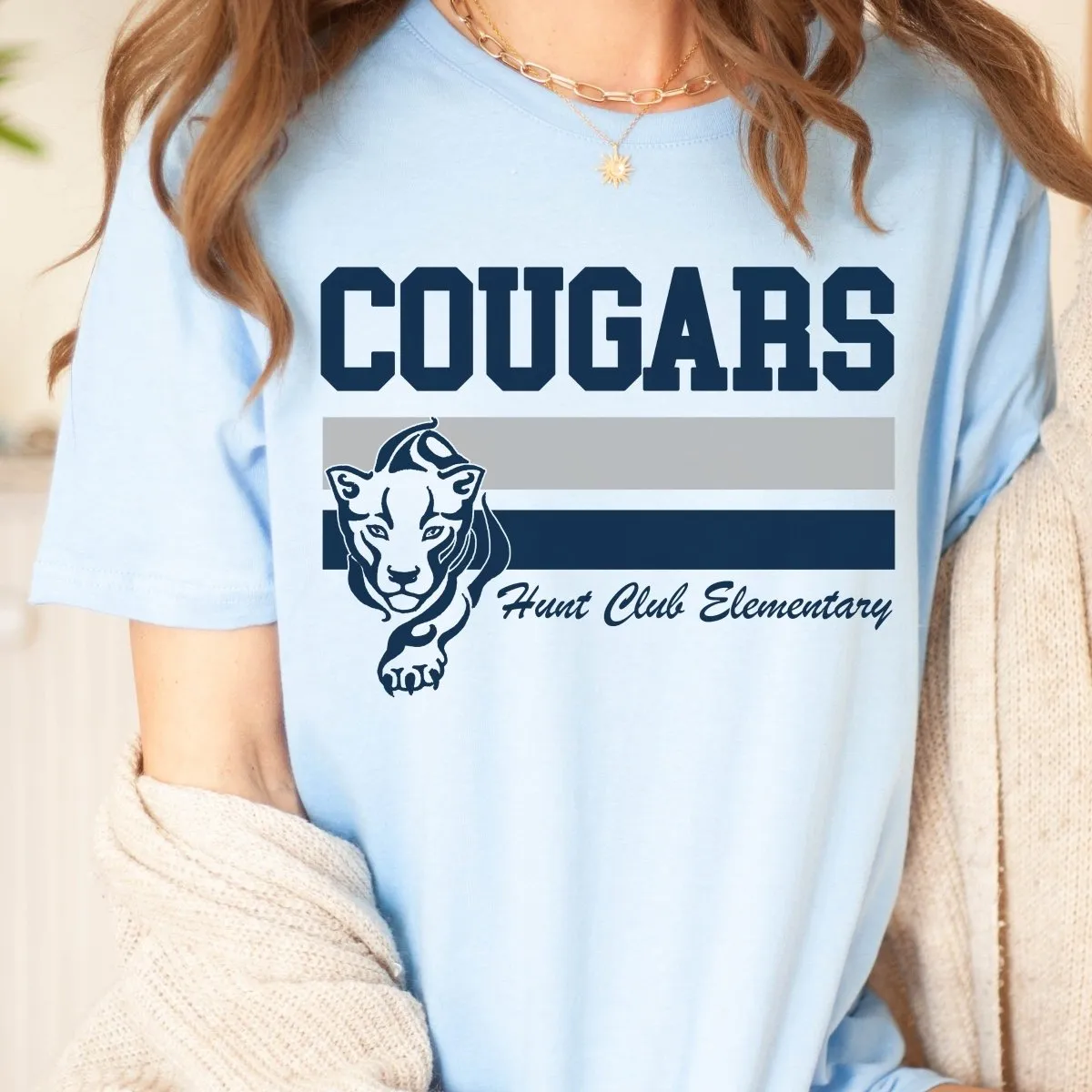 Cougars Stripe with Cougar- Hunt Club Elementary