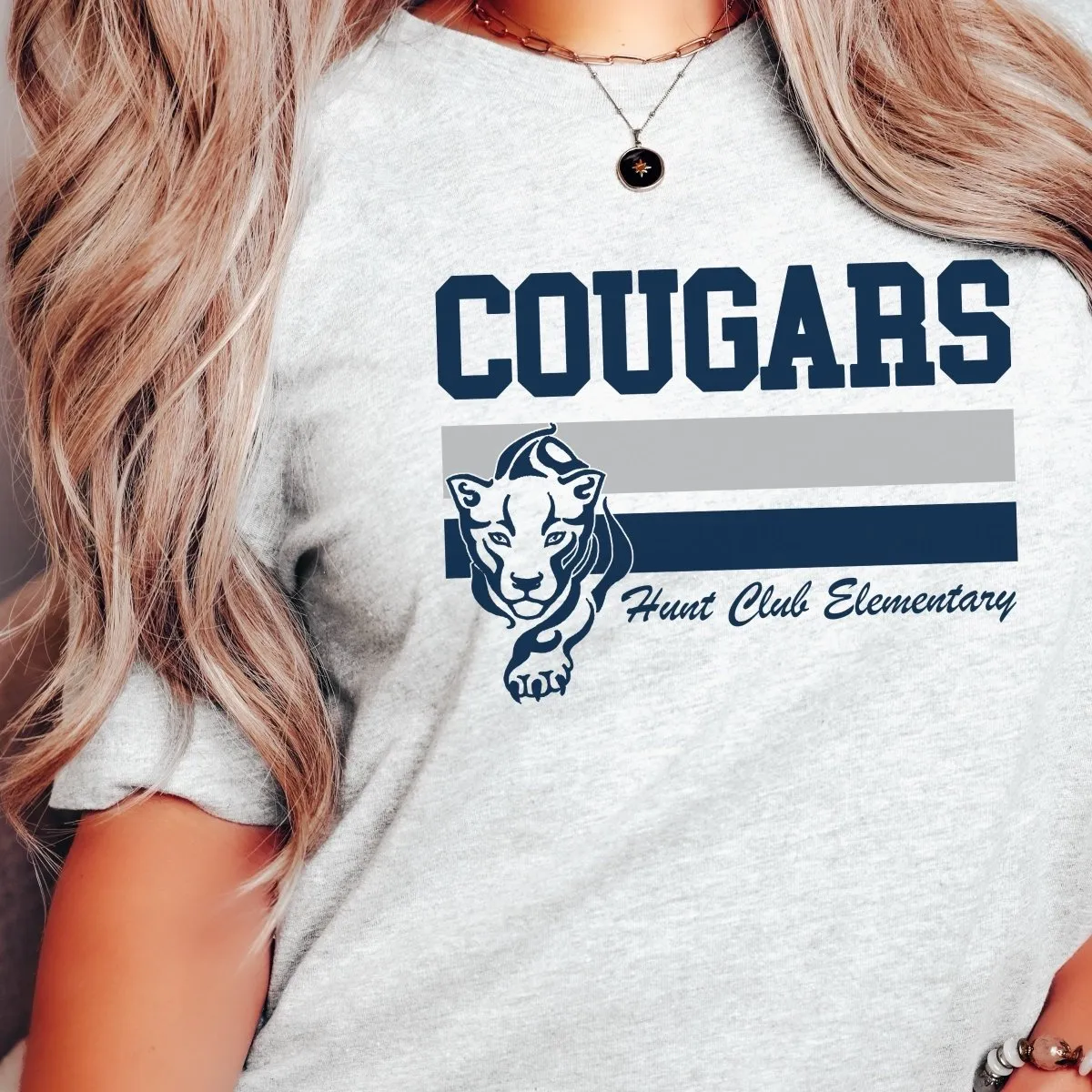 Cougars Stripe with Cougar- Hunt Club Elementary