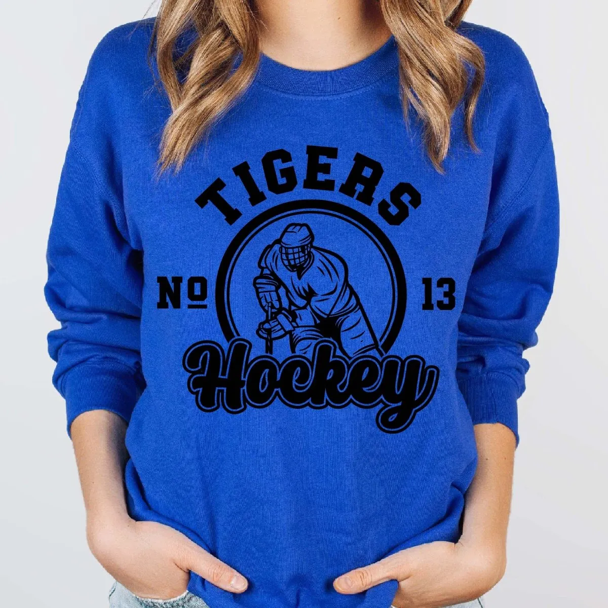 CUSTOM HOCKEYTEAM & NUMBER | Crew Sweatshirts