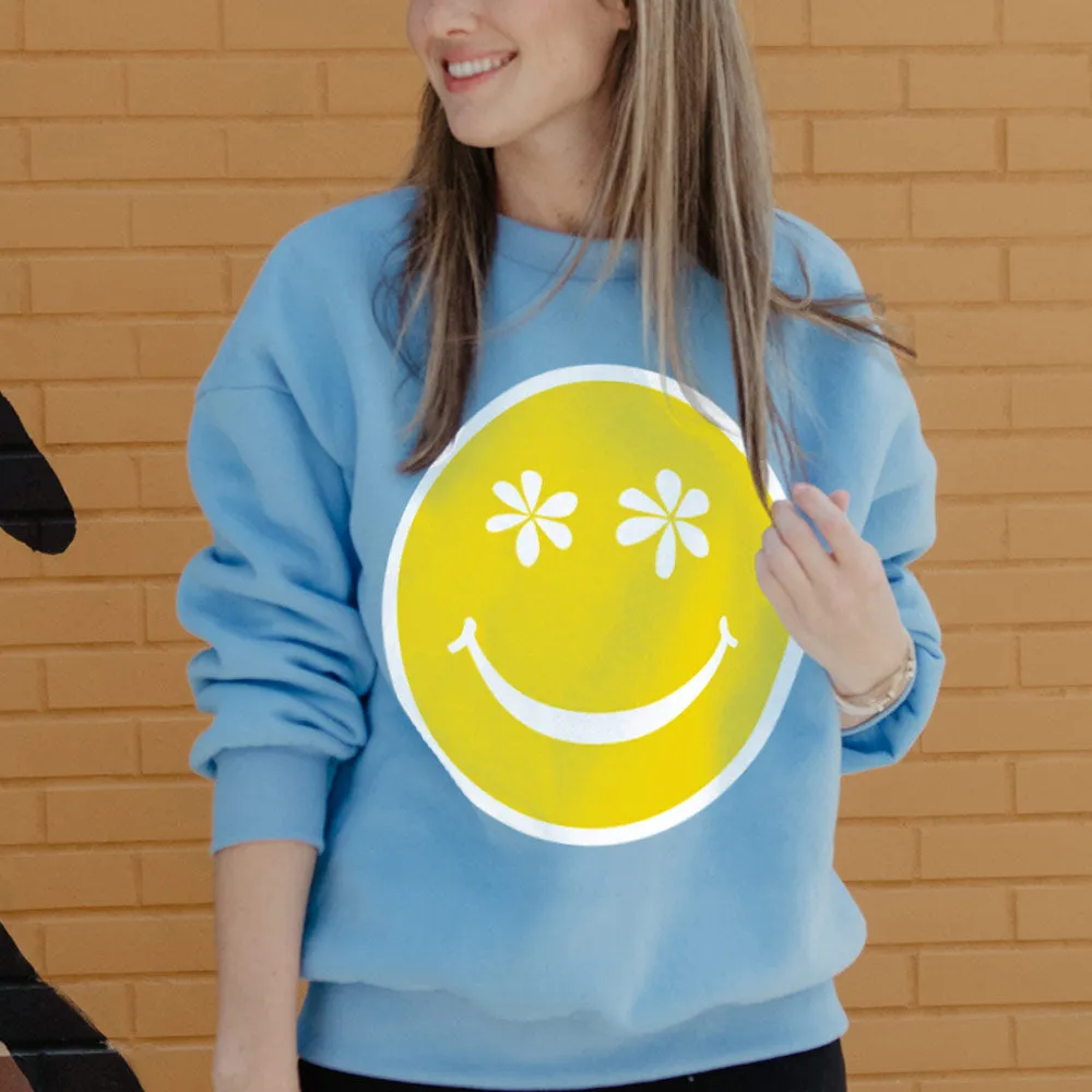 Daisy Eyes Happy Face Wholesale Sweatshirt