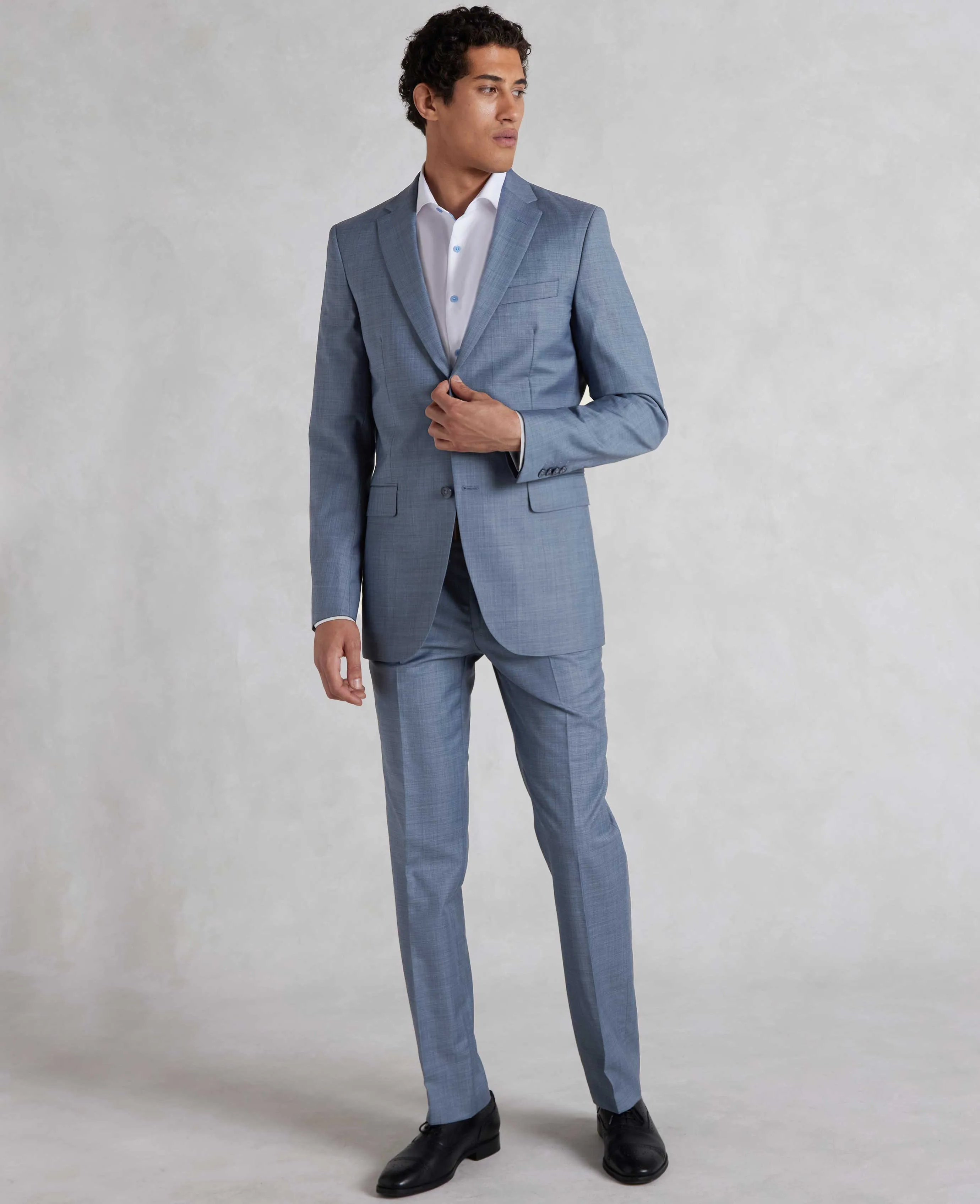 Denim Navy Wool Blend Tailored Suit