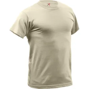 Desert Tan Quick Dry Moisture Wicking Polyester T-Shirt