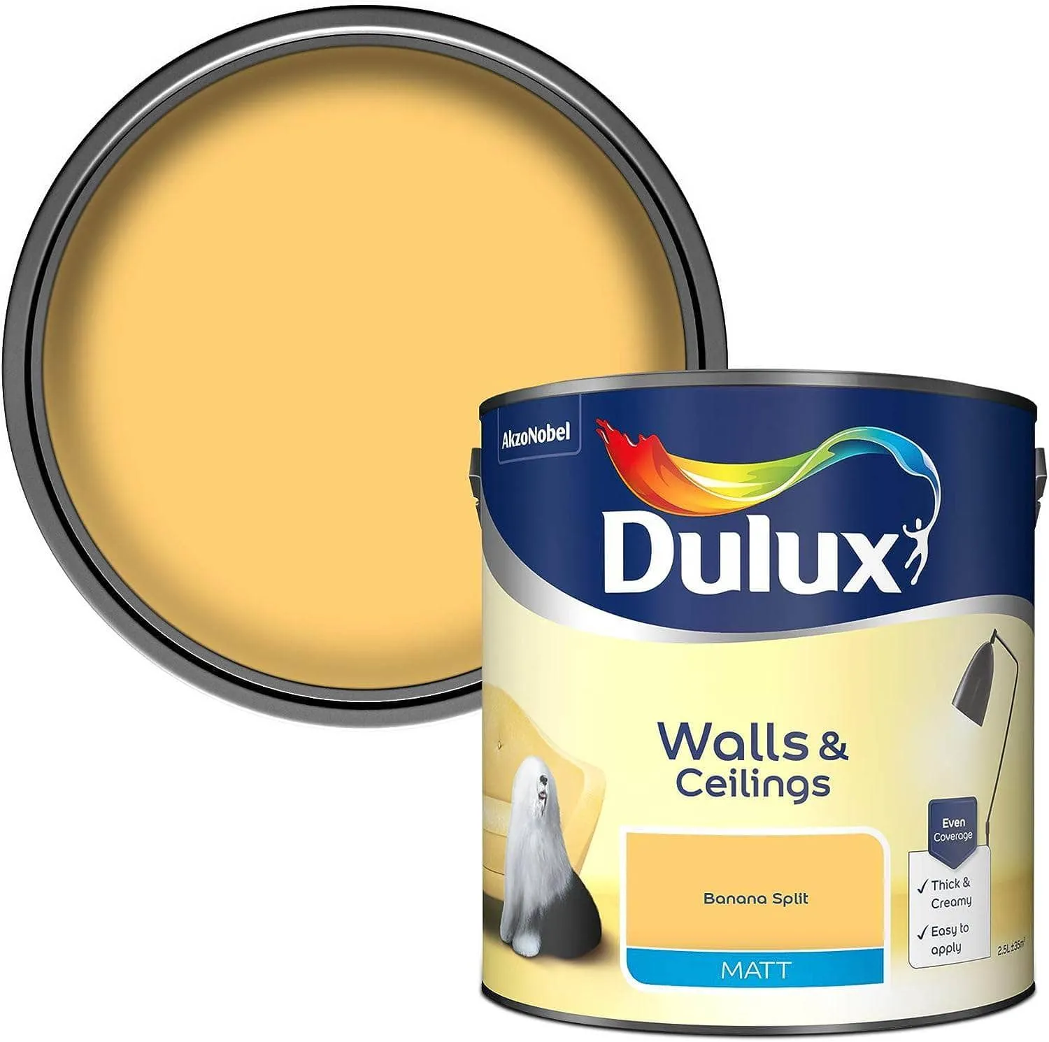 Dulux Matt Emulsion 2.5L - Banana Split