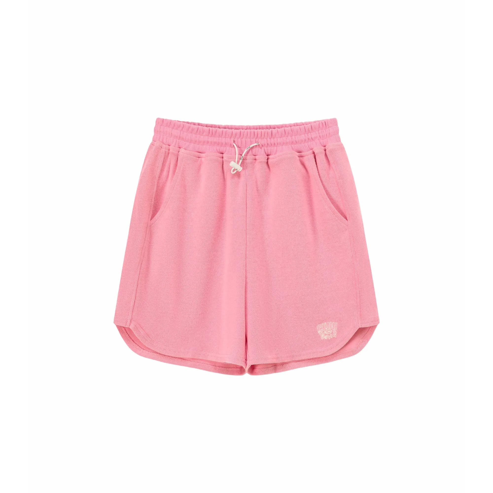 Elastic Waist Drawstring Sporty Shorts