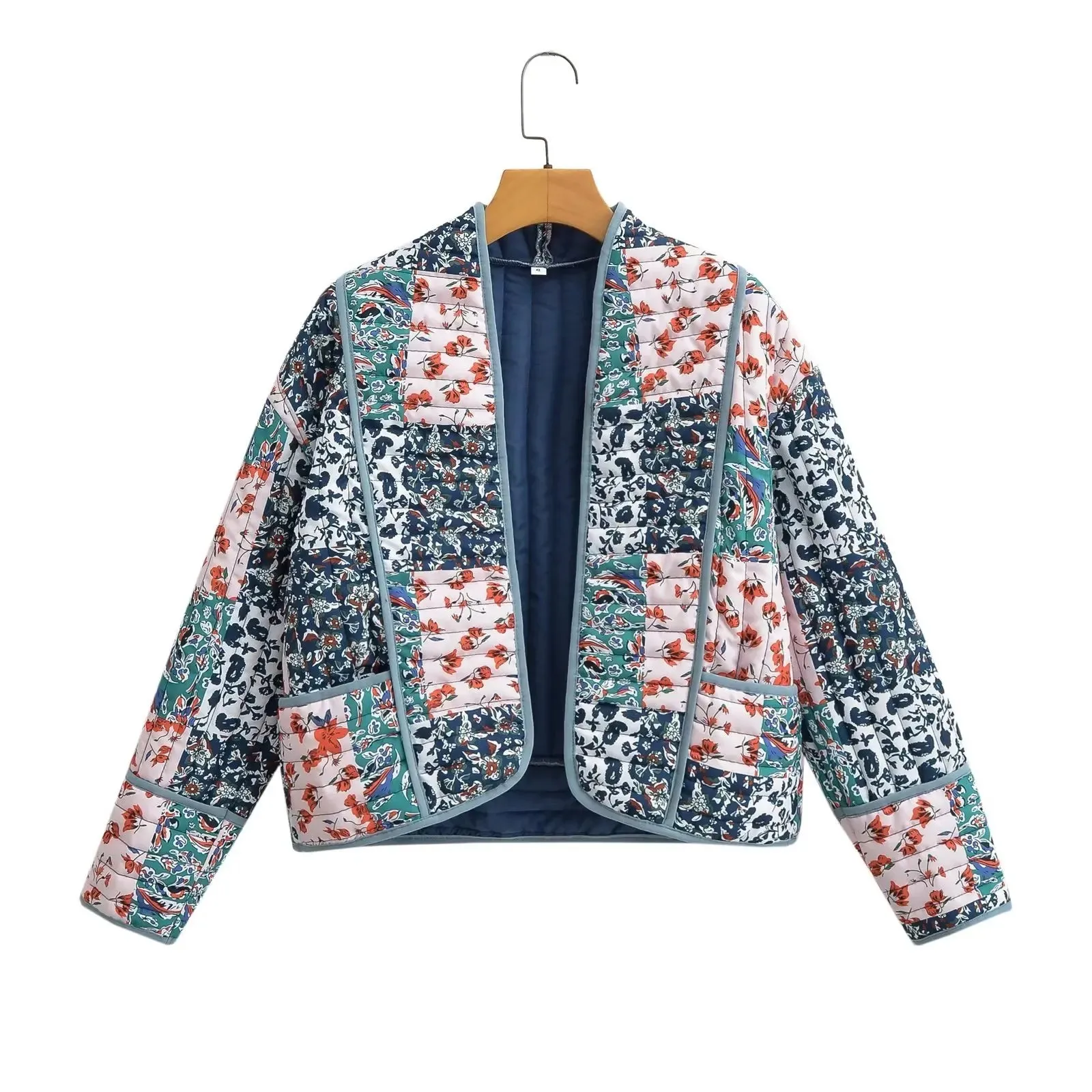 Fashion Floral Print Cotton Coat