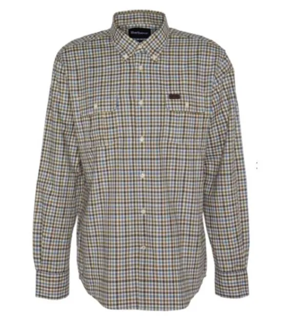 Foss Thermo Weave Check Shirt in Blue by Barbour