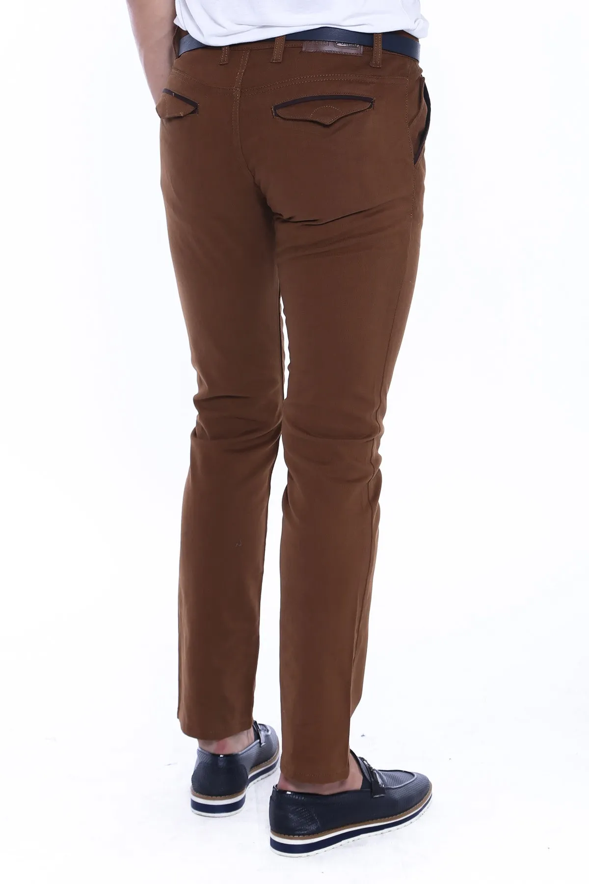 Gabardin Tan Men Pants - Wessi