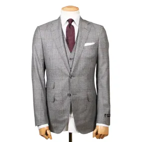 Grey & Red Prince of Wales Check Three Piece Suit