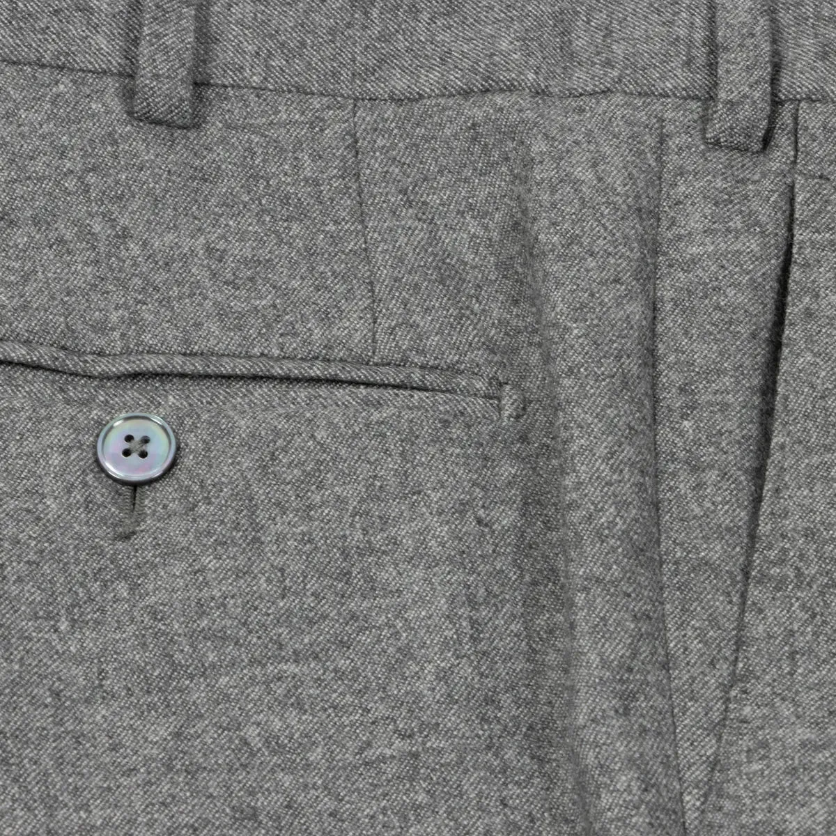 Grey Merino Wool Flannel Suit