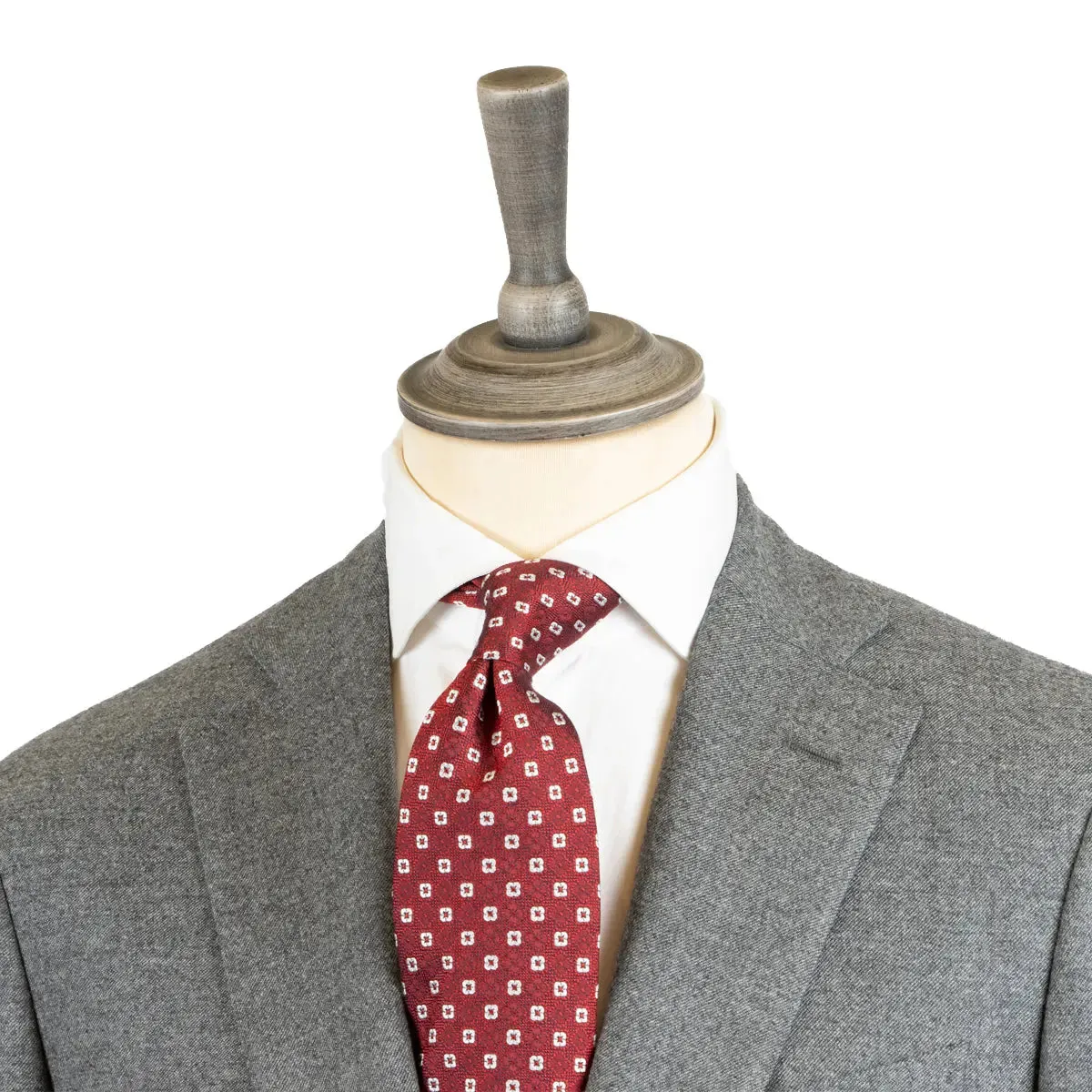 Grey Merino Wool Flannel Suit