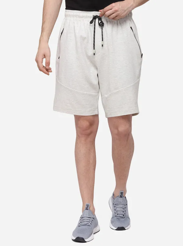 Grey Solid Regular Fit Shorts | JadeBlue