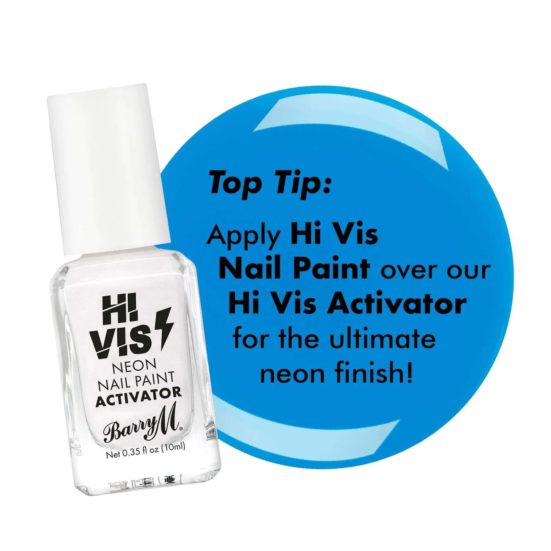 Hi Vis Neon Nail Paint | Blue Shock