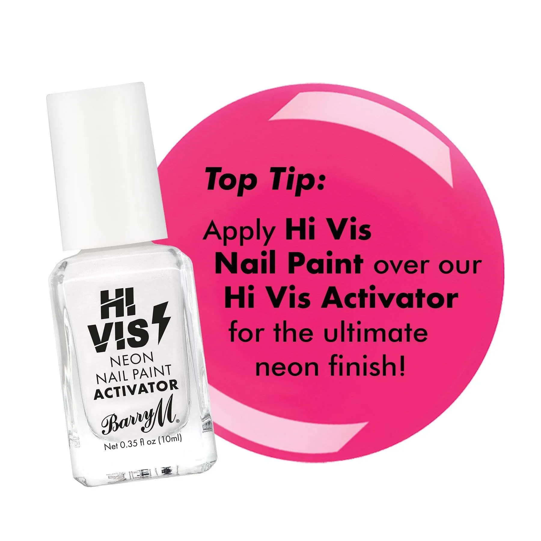 Hi Vis Neon Nail Paint | Pink Venom