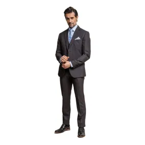 Mens Dark Grey 3 Piece Classic Suit Tailored Fit