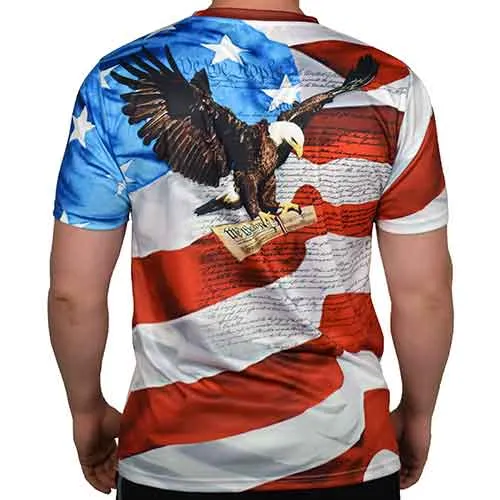 Men's USA Eagle Quick Dry T-Shirt Bundle of 4 Shirts