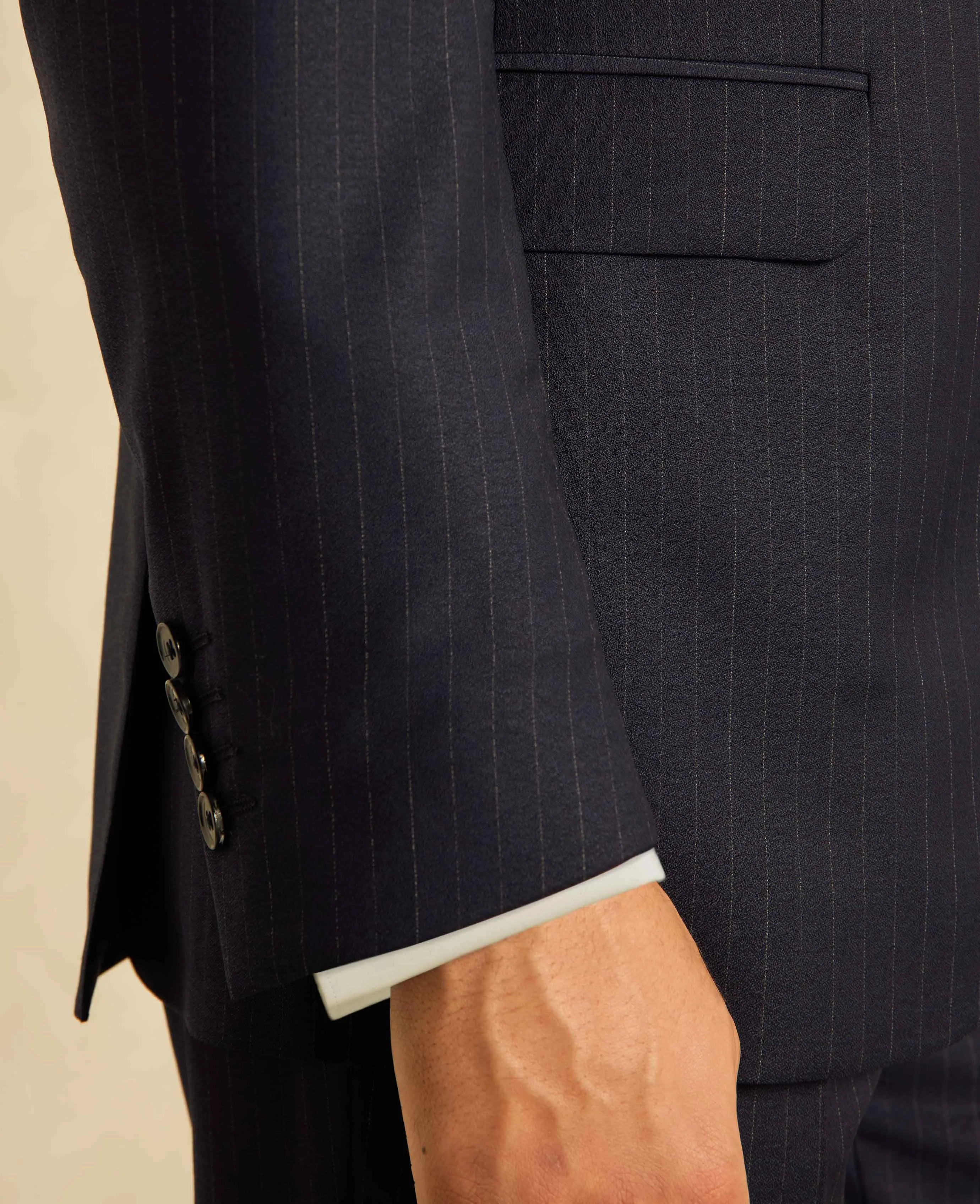 Navy Stripe Tailored Suit