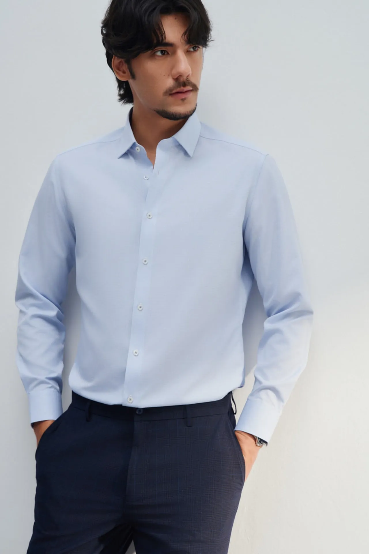 Non-Iron Quick Dry Smart Fit  2-Tone Shirt