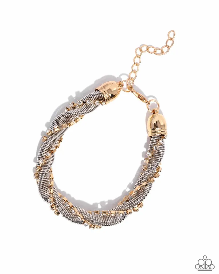 Paparazzi Bracelet ~ Coiled Champion - Multi