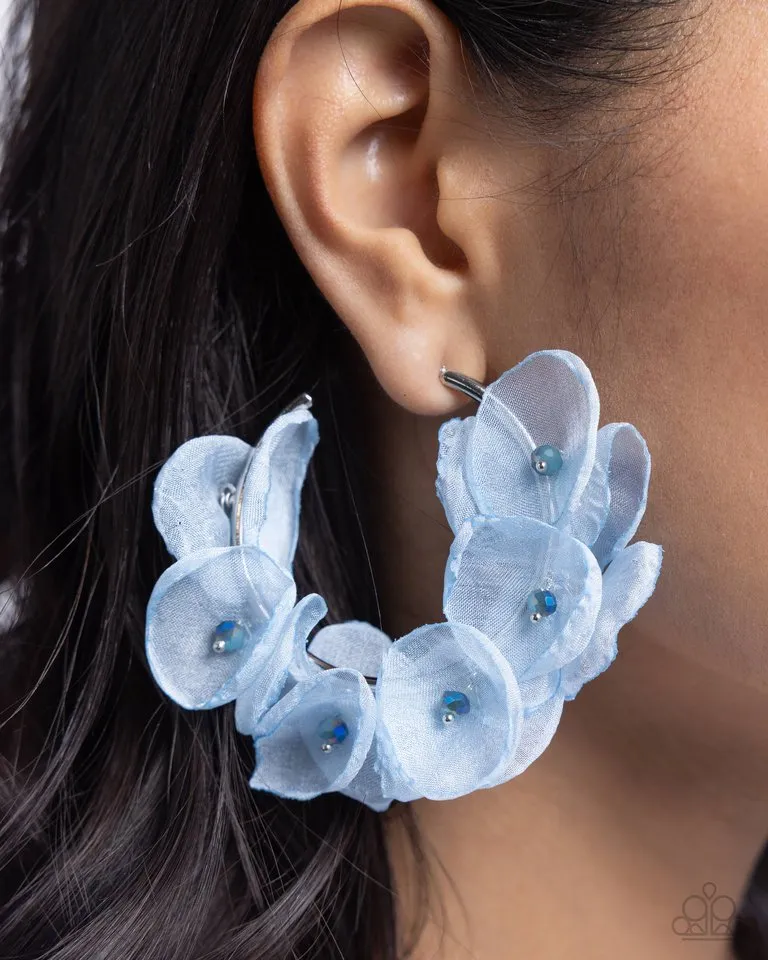 Paparazzi Earring ~ Petaled Pageant - Blue