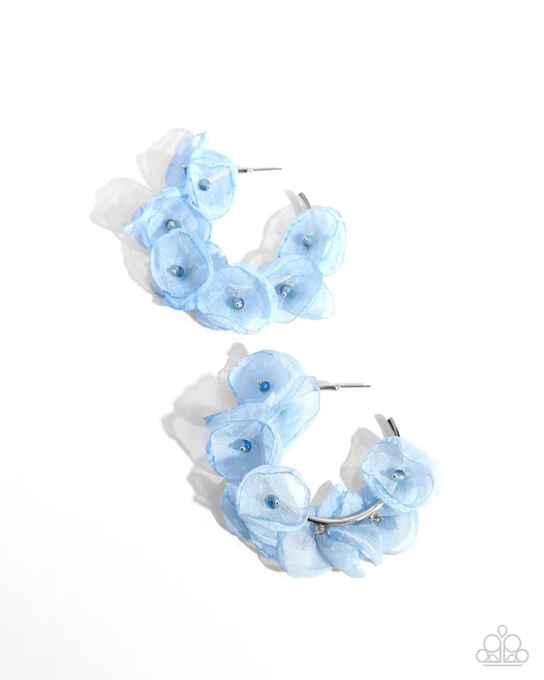 Paparazzi Earring ~ Petaled Pageant - Blue