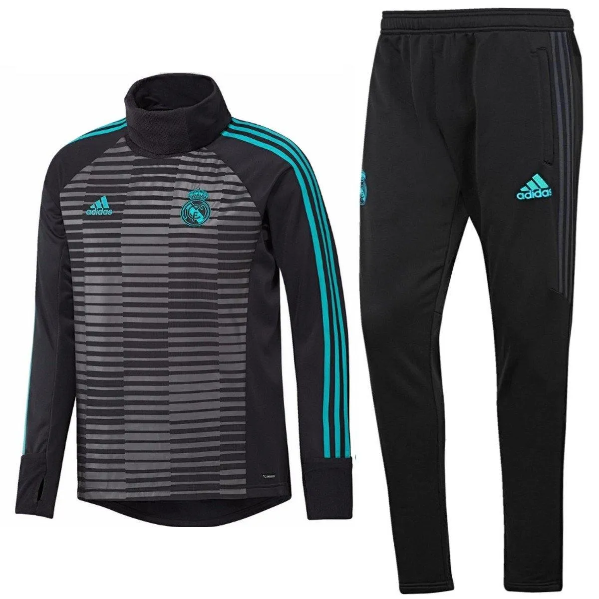 Real Madrid Pre-Match Training Warm Up Soccer Tracksuit 2018 - Adidas