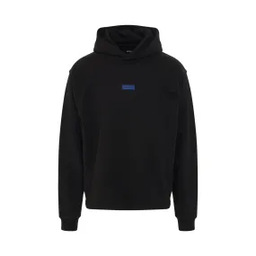 Relaxed Logo Hoodie in Black