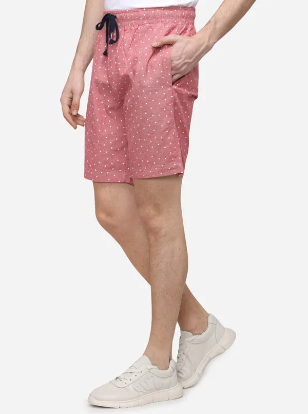 Rose Pink Solid Regular Fit Shorts | JadeBlue