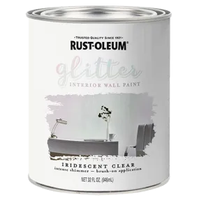 Rust-Oleum® Glitter Interior Wall Paint Iridescent Clear (28 Oz, Iridescent Clear)