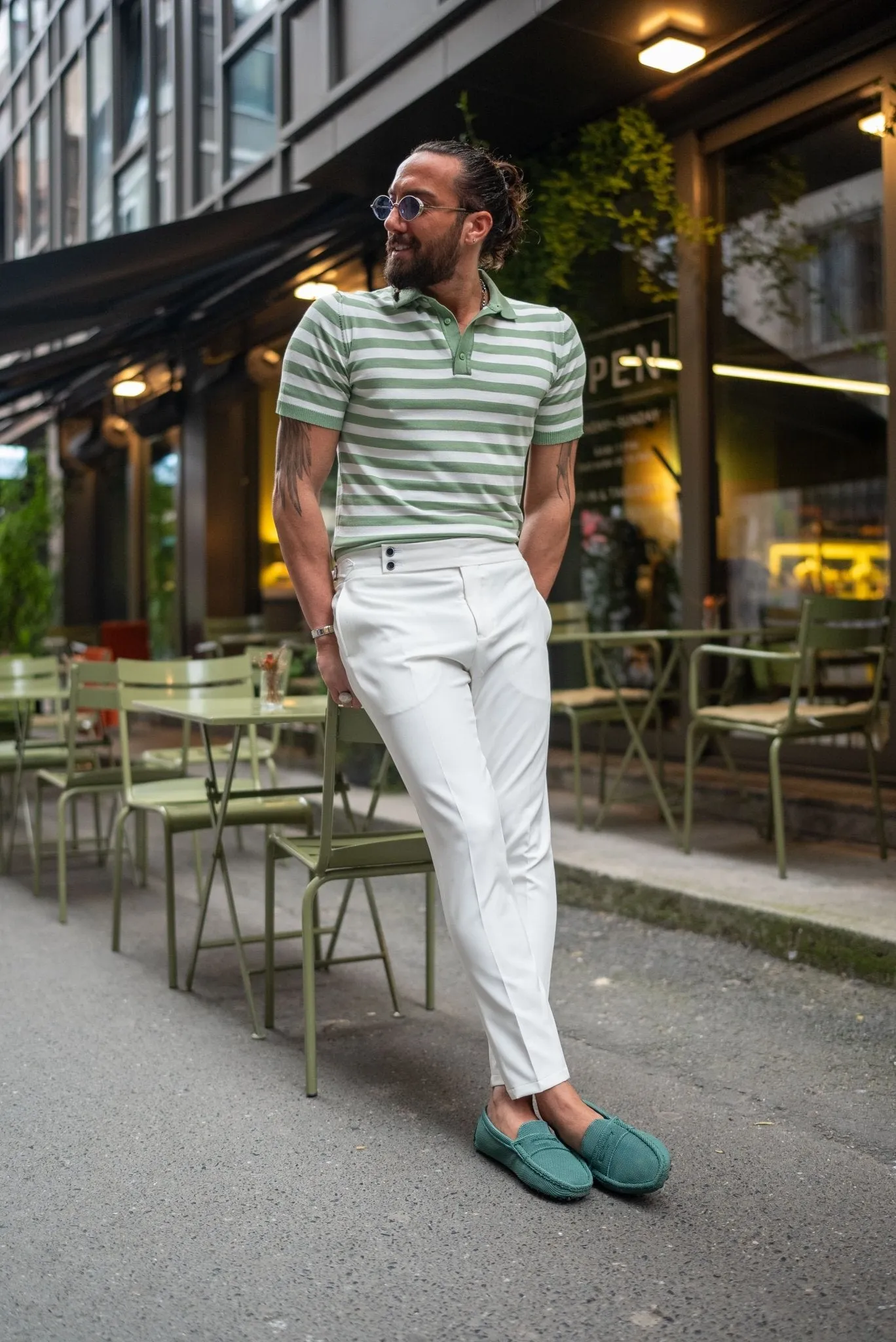 Slim Fit Gurkha White Trousers