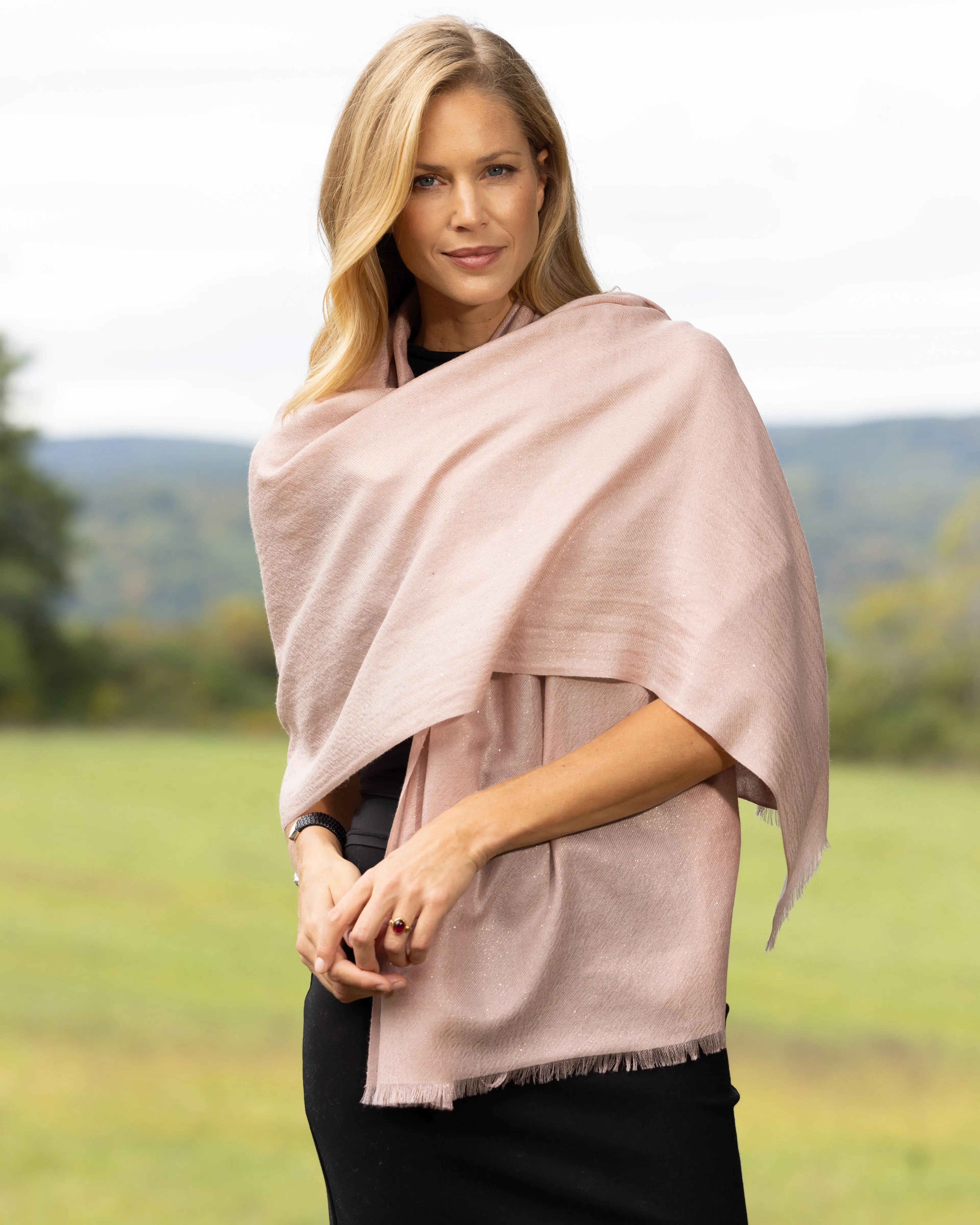 Splendore Cashmere Lurex and Sequin Wrap