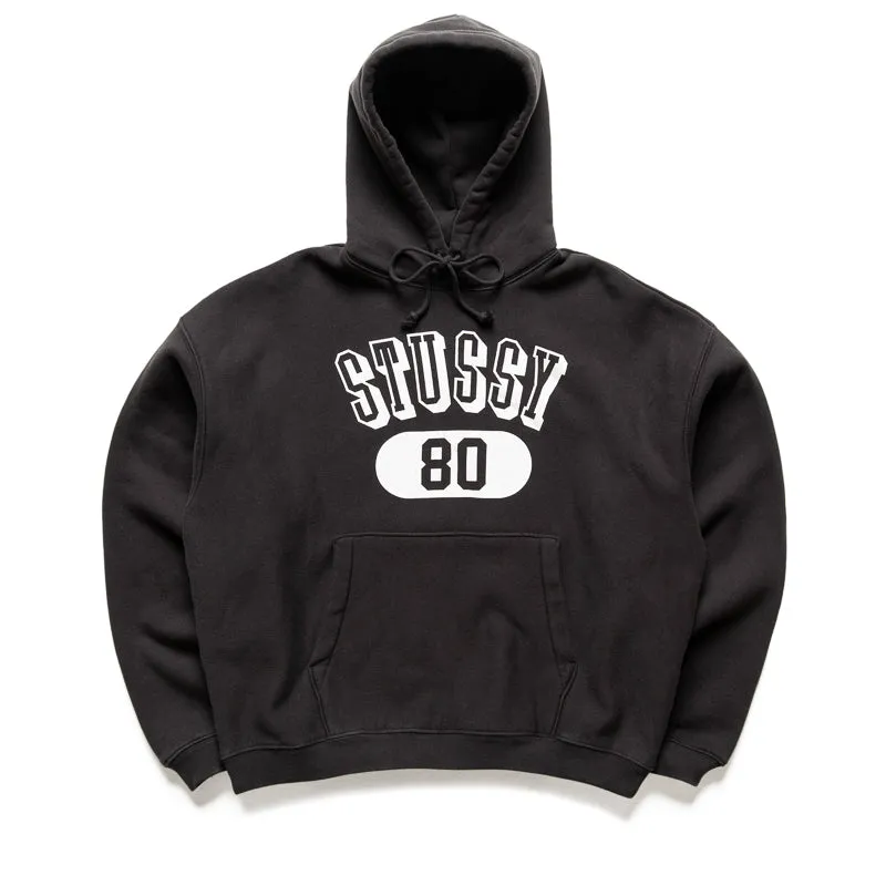 Stussy 80 Relaxed Hoodie - Washed Black