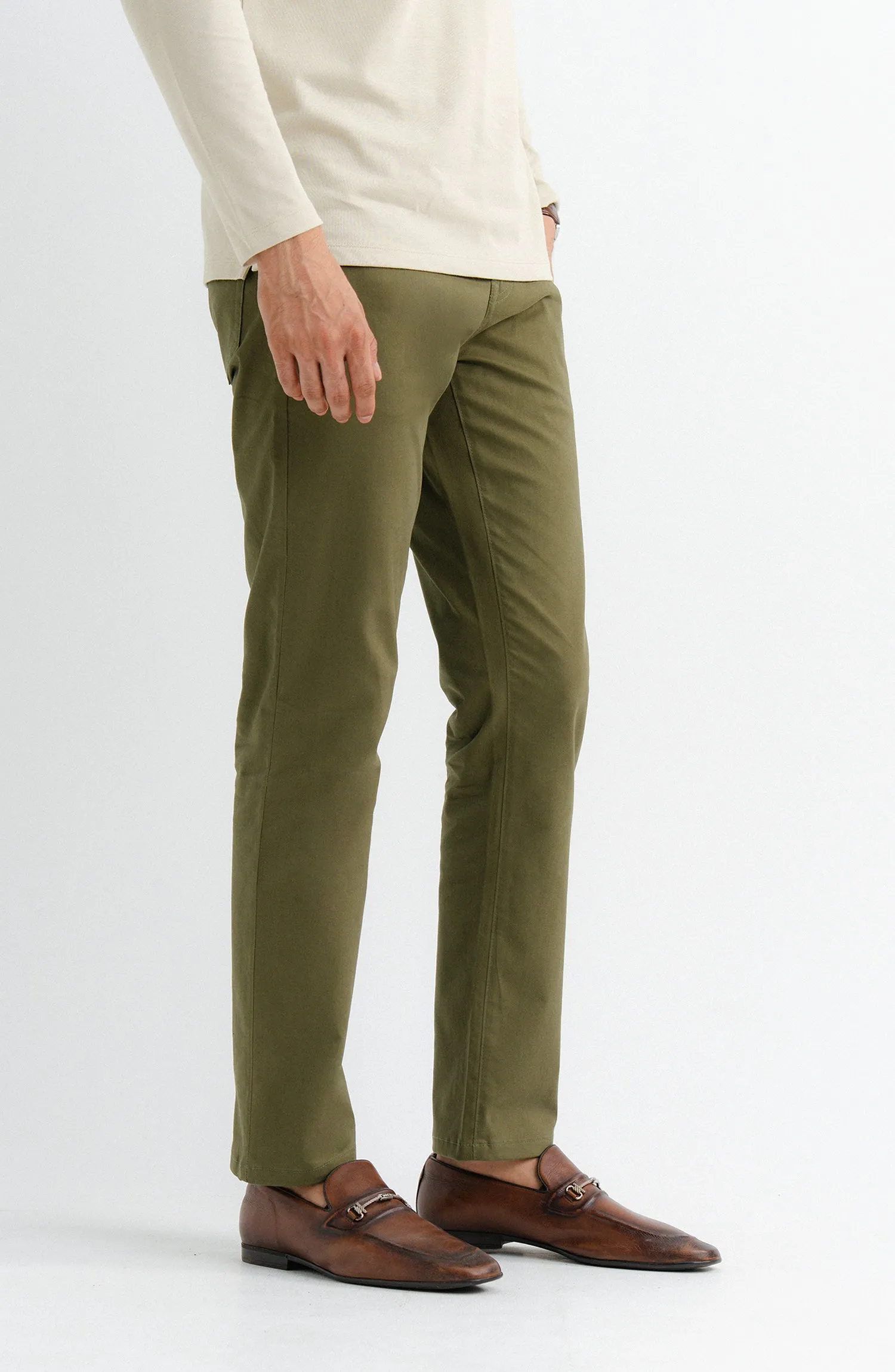 Suede Pant - Olive