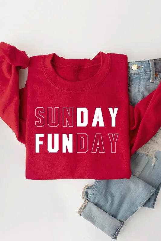 Sunday Funday Graphic Fleece Sweatshirts