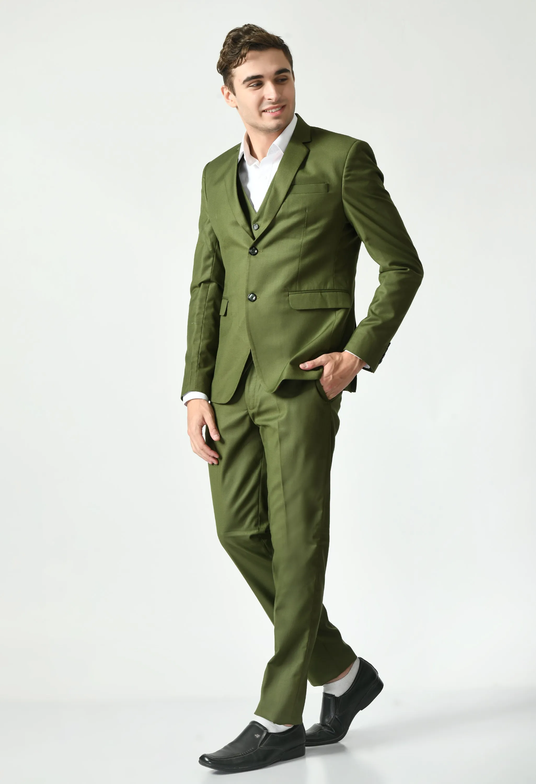 Tailored Green Slim Fit Suit Set