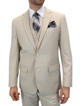 TAN TAILORED FIT 3 PC SUIT