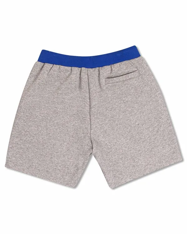 TEEK - Heather Grey Pen & Brush Flock Emb. Shorts