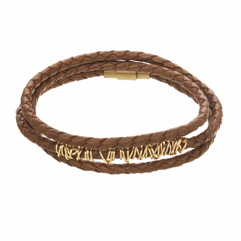 Triple-Wrap Braided Bangle