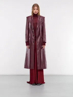 Vegan Leather Coat (COAT5BURG-VL-BURGUNDY)