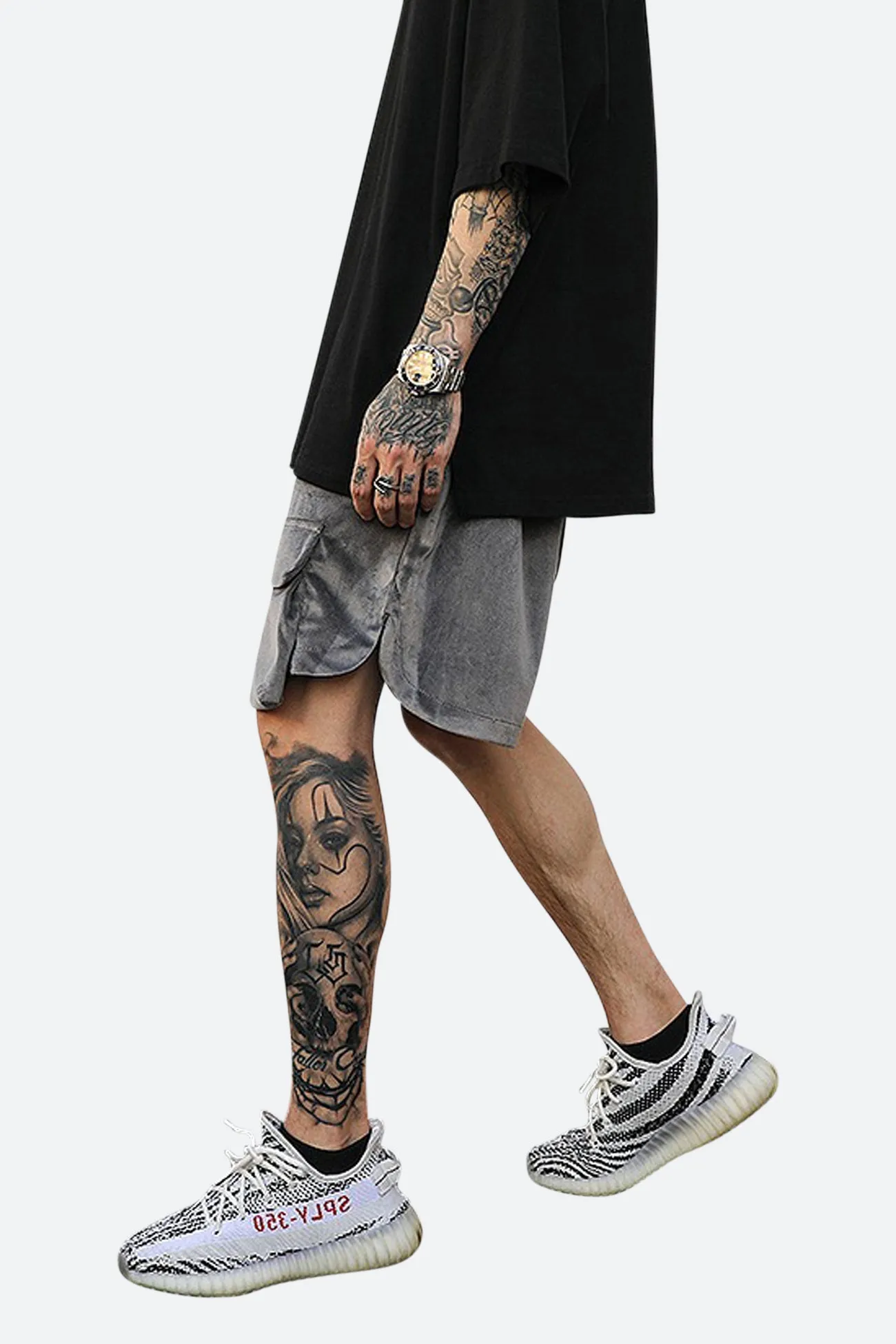 VELOUR CARGO SHORTS